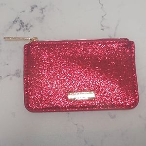 Jimmy Choo Red Sparkle Coin Purse Pouch
